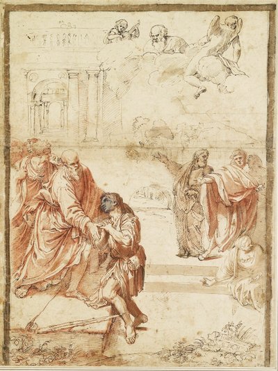 El regreso del hijo pródigo de Agostino Carracci